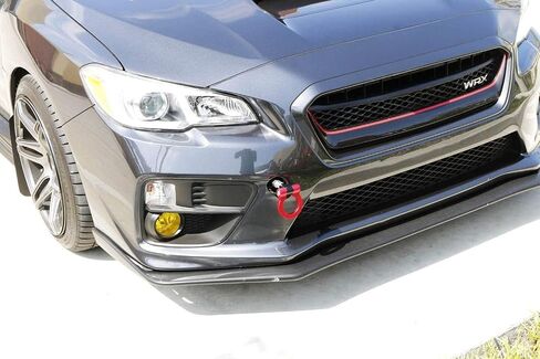 iJDMTOY متوافق مع Subaru BRZ Impreza WRX STi، Scion FR-S Toyota 8، حلقة خطاف سحب أمامية من الألومنيوم خفيفة الوزن باللون الأحمر in Saudi Arabia
