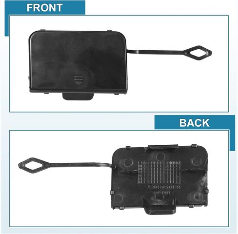 X AUTOHAUX المصد الأمامي سحب هوك غطاء 2048850124 مقطورة سيارة هوك غطاء صالح لمرسيدس بنز C350 الرياضة 3.5L 2008-2011 أسود in Saudi Arabia