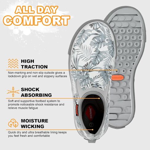 Showave Men's Deck Boots Rain Boots Waterproof Slip-on Low Cut Shoes, Non-Slip Rubber Boots, Lightweight Shoes Outdoor for Walk, Mud, Fishing, Gardening & Farming in Kuwait