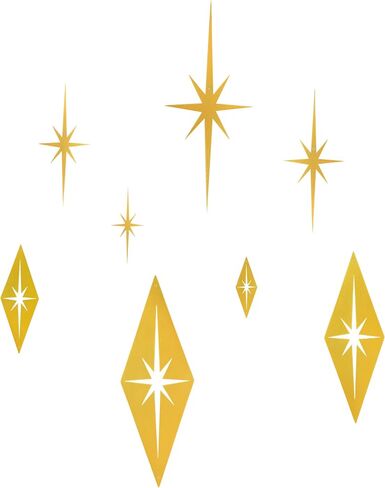 Mid Century Modern Elegance Wall Decor Cast Iron Starburst Wall Decor Atomic Stars Wall Hangings Wall Accents Easy Install Metal Wall Art for Home Office Room (C) in Saudi Arabia