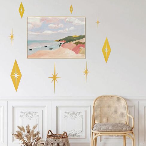 Mid Century Modern Elegance Wall Decor Cast Iron Starburst Wall Decor Atomic Stars Wall Hangings Wall Accents Easy Install Metal Wall Art for Home Office Room (C) in Saudi Arabia