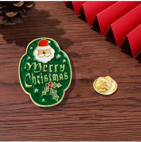 Christmas Pins for Backpacks Kawaii Santa Cat Cute Enamel Brooches Button Pins Accessories Novelty Cartoon Funny Badges Clothing Bags Jackets for Women Girl Boy Men in Kuwait