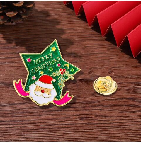 Christmas Pins for Backpacks Kawaii Santa Cat Cute Enamel Brooches Button Pins Accessories Novelty Cartoon Funny Badges Clothing Bags Jackets for Women Girl Boy Men in Kuwait