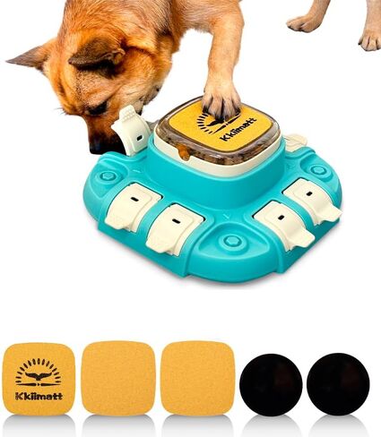 Dog Slow Feeder Interactive Toy, Dog Food Puzzle Toy for Entertainment 2 Levels, Dog Treat Puzzle Food Dispenser for All Breeds Smart Dog, Dog Enrichment Toys for Brain Training in Saudi Arabia