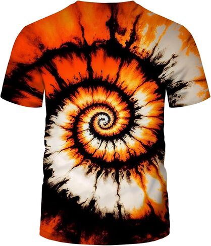 LAOLIUSN Funny Tie Dye T-Shirt Colorful Spiral Theme Tee Shirt in Saudi Arabia