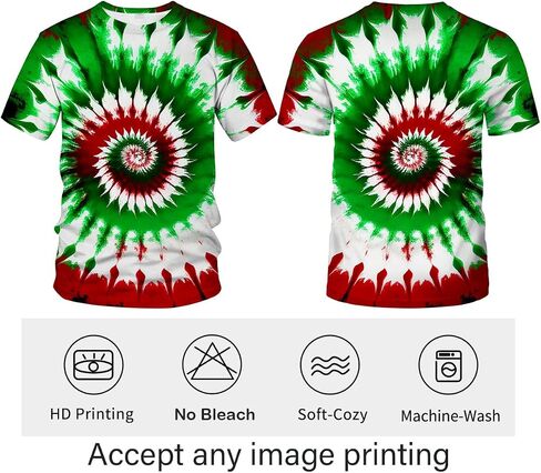 LAOLIUSN Funny Tie Dye T-Shirt Colorful Spiral Theme Tee Shirt in Saudi Arabia
