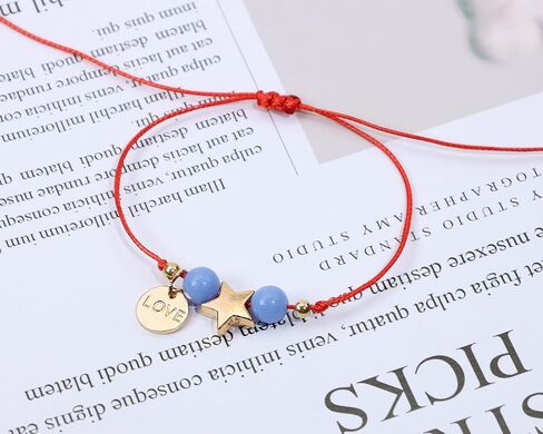 Heart Beaded Matching Bracelets 2Pcs Adjustable Braided Long Distance Bracelets for Couples Best Friend Friendship Wedding Valentines Anniversary Graduation Gift in Saudi Arabia