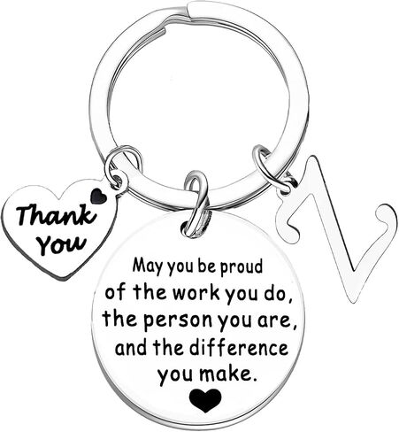 Nimteve Initial Thank You Gifts For Women Men Keychain for Coworker Boss Teacher Leaving Going Away Farewell Retirement Gift in Saudi Arabia