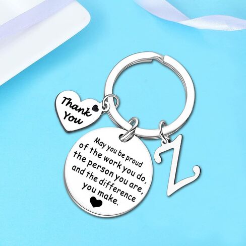 Nimteve Initial Thank You Gifts For Women Men Keychain for Coworker Boss Teacher Leaving Going Away Farewell Retirement Gift in Saudi Arabia