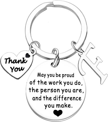 Nimteve Initial Thank You Gifts For Women Men Keychain for Coworker Boss Teacher Leaving Going Away Farewell Retirement Gift in Saudi Arabia
