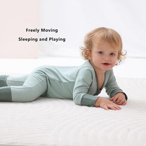 BeiVSlley Baby Boy Girl Footless Zipper Romper Onesie Long Sleeve Cotton Jumpsuit Coverall Newborn Solid Outfits Clothes in Kuwait