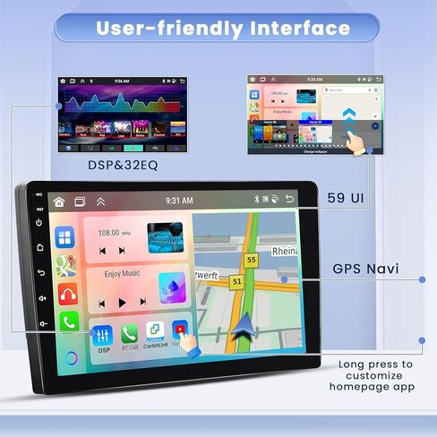 Hikity Android Car Stereo for Hyundai Tucson 2006-2009 Radio 2+64GB 10.1 Inch Touchscreen Car Radio Wireless Carplay Android Auto Support GPS Navigation WiFi Bluetooth FM EQ Backup Camera in Saudi Arabia