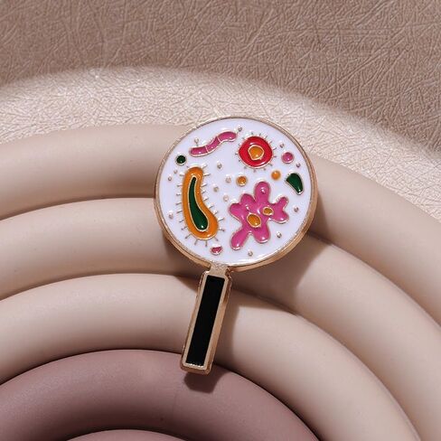 Bacteria and Microorganisms Enamel Pin, Metal brooches for Doctor Nurse Biology student in Kuwait