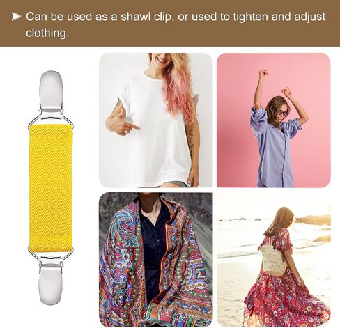 uxcell Dress Cinch Clips Sweater Clips Shawl Cardigan Collar Clips Scarf Clip Elastic Dress Clips Back Cinch for Women in Saudi Arabia