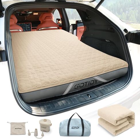 SUV Air Mattress for Car Camping, Extra Thick 300D Oxford Fabric SUV Mattress, Cordless Car Air Pump - Quick Setup, Air Mattress for SUV, Car Camping Mattress for Large SUVs, Car Bed Camping in Saudi Arabia