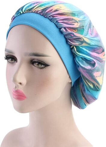 Durags and Bonnets 2pcs/Set for Men Women 360 Wave, Long Tail Silky Doo rag and Turban Sleep Cap in Saudi Arabia