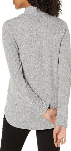 Cable Stitch Women's Lightweight Long Sleeve Wrap High/Low Knit Top in Saudi Arabia