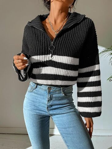 SISKIN Quarter Zip Sweater Women,Quarter Zip Pullover Women,Quarter Zip Sweater Women,V Neck Sweater in Saudi Arabia
