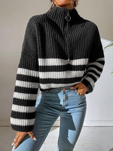 SISKIN Quarter Zip Sweater Women,Quarter Zip Pullover Women,Quarter Zip Sweater Women,V Neck Sweater in Saudi Arabia