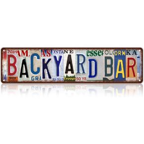 Vintage Bourbon Bar Wall Decor Street Signs Bar Metal Tin Signs 16 x 4 Inches