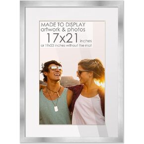 CountryArtHouse 7x10 Frame White Solid Wood Picture Frame with White Mat | 9x12 Frame Matted to 7x10 | Display Your Picture Under UV Acrylic Plexiglass, Foam Board Backing and Wall Hanging Hardware