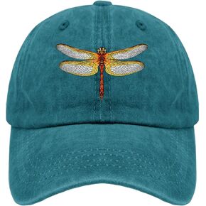 Dragonfly Art Trucker hat Vintage Cotton Washed Baseball Caps Adjustable Dad Hat Crazy Funny Custom