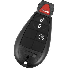 Motoforti Replacement Keyless Entry Remote Car Key Fob GQ4-53T 433Mhz for Jeep Cherokee 2014-2023 4 Buttons with Door Key NO.68105083AG/68508732AA Long-lasting