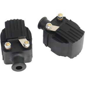 2Pcs 18-5186 Ignition Coil Compatible with Mercury Mariner 6-125HP 140HP V135 V150 210CC Outboard Boat Chrysler Force 40hp-150hp Models Replace # 339-7370A13 339-832757A4 339-832757B4