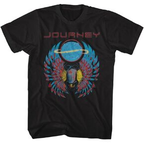 Journey Logo Scarab & Orb Adult Short Sleeve T Shirt Vintage Style 80s Music Graphic Tees