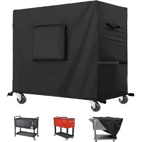 34''L x 20''W x 32''H Waterproof 80 Qt Rolling Cooler Cart Cover Outdoor Beverage Cart Patio Ice Chest Protective Covers Fits Most Patio Ice Chest Party Cooler Upto