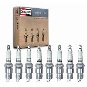 8 pc Champion Copper Plus Spark Plugs compatible with Ford Bronco 5.0L 5.8L 6.6L V8 1978-1996
