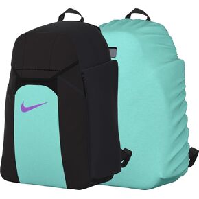 Nike Unisex Nk Acdmy Team Bkpk 2.3 Backpack, Black, light blue, purple, Einheitsgröße, Sports (Black/Hyper Turquoise/White)