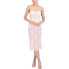 BCBGMAXAZRIA Women's Strapless Sweetheart Neck Midi Evening Dress in Kuwait