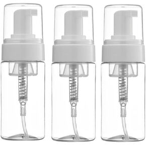 3Pcs 100ML 3.4oz Empty Clear Plastic Press Foaming Soap Pump Dispensers Spray Bottle Containers With Atomizer For Soap Foam Lotion Bathroom Accessory