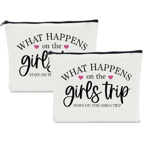 4 PCS Girls Weekend Gifts for Women, Girls Trip Gifts Favors, Girls Trip Gifts, Friendship Gifts, Bestie Gifts Makeup Bag Weekend Bags for Women Friend Sister Bachelorette Party Vacation Christmas