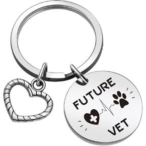 ZQEOU Pet Doctor Key Chain Veterinary Grad Jewelry Granddaughter Keychain Veterinary School Keychain