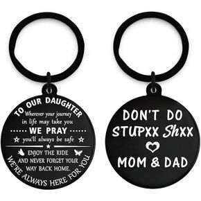 Gag Gifts for Teen Kids Don't Do Stupid Shit Keychain Stocking Stuffers Graduation Gift for Daughter from Mom Dad