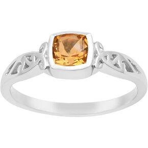 Cushion 0.65 Ctw Natural Choice Gemstone 925 Sterling Silver Women Love Cluster Ring