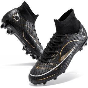 breooes Men’s Soccer Cleats Football Boots Professional Training Turf Mens Outdoor Indoor Sports Athletic Big Boy's Fashion Sneaker