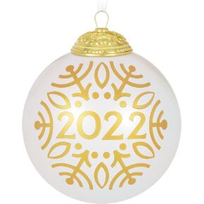 Hallmark Keepsake Christmas Ornament 2022, Christmas Commemorative Glass Ball Ornament