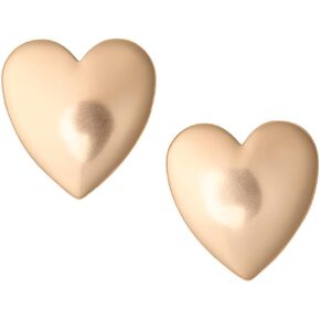Lucky Brand Women's Puffy Heart Stud Earring, Gold, Unsized