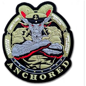 US Navy Chief Anchored Veteran Patriotic 3'5" Morale PVC Patch