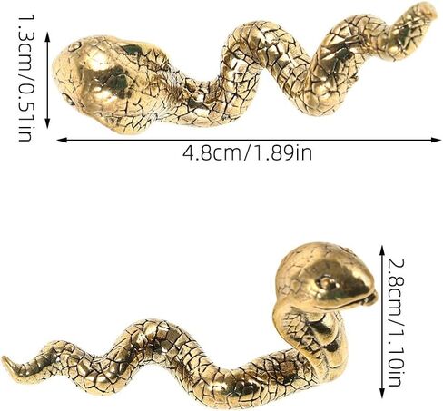 BESPORTBLE 3pcs Snake Ornaments Good Luck Home Decor 2025 Year of The Snake Figurine Chinese Zodiac Animal Statue Lucky Snake Statue Chinese Feng Shui Snake Statue Snake Figure 2025 Brass in Saudi Arabia