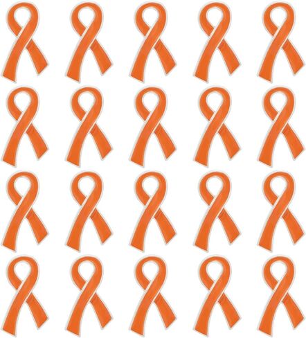 1/2/5/10/25/50/100pcs Leukemia Awareness Wholesale Pack Pins/Bulk Pins - Orange Ribbon Pins for Leukemia Awareness- Perfect for Support Groups, Events, Gift-Giving and Fundraising in Saudi Arabia