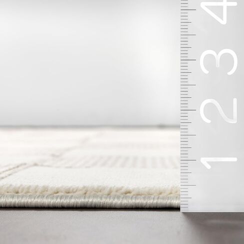 nuLOOM 3' x 5' SuperiorWash Indoor Area Rug, 100% Recycled PET, Machine Washable, Oeko-TEX Certified, Medium Pile, Pet-Friendly, Kailani Geometric Green in Saudi Arabia