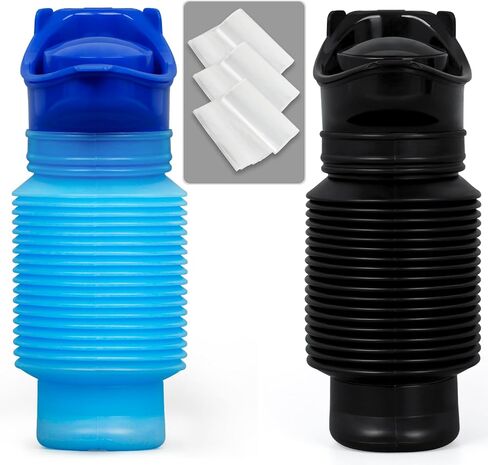 Collapsible Pee Bottle,Portable Emergency Urinal For Men And Women,Pee Sport Pee Bottles With Disposable Bags,750ml,Leakproof,2-Piece Set Car Pee Bottle Suitable For Road Trips,Camping,Traffic Jams in Saudi Arabia