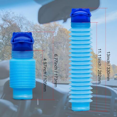 Collapsible Pee Bottle,Portable Emergency Urinal For Men And Women,Pee Sport Pee Bottles With Disposable Bags,750ml,Leakproof,2-Piece Set Car Pee Bottle Suitable For Road Trips,Camping,Traffic Jams in Saudi Arabia