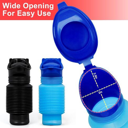 Collapsible Pee Bottle,Portable Emergency Urinal For Men And Women,Pee Sport Pee Bottles With Disposable Bags,750ml,Leakproof,2-Piece Set Car Pee Bottle Suitable For Road Trips,Camping,Traffic Jams in Saudi Arabia