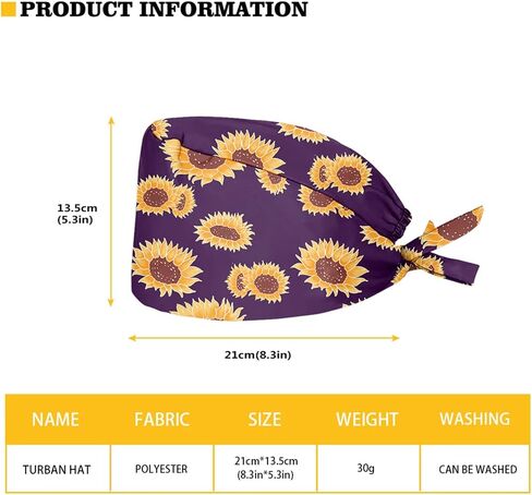 Working Cap with Buttons and Sweatband Adjustable Tie Back for Women Men Unisex, One Size Turban Scrub Hats in Saudi Arabia
