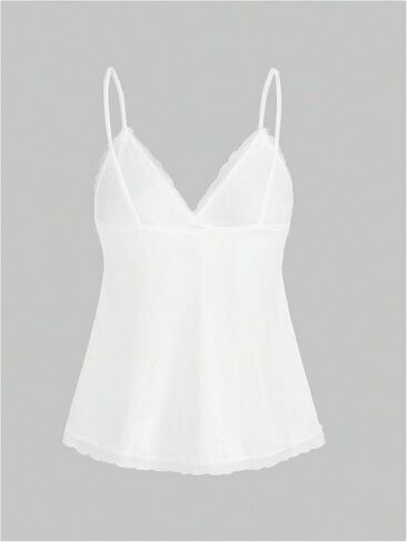 SHENHE Women's Lace Babydoll Tank Top Sexy V Neck Sleeveless Flared Hem Flowy Peplum Tops in Kuwait
